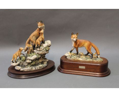 Border Fine Arts, a limited edition figure "Moving Home", No. 1079/1500, dated 1990, together with a fox model No. 009A by Ma