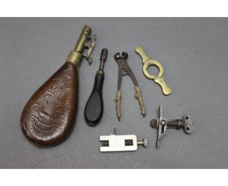 *  Cogswell &amp; Harrison The Wimbledon Ventometer, together with a shot flask, nipple key etc.