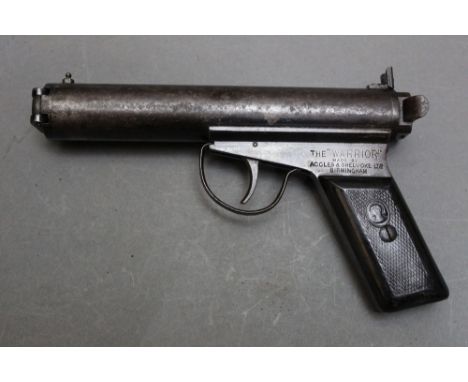 *  The Warrior made by Accles & Shelvoke Ltd Birmingham, cal 177 air pistol, marked to the left hand side The Warrior made by