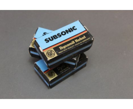 One hundred and fifty RWS cal 22 LR subsonic rifle cartridges, 40 grain.  FIREARMS CERTIFICATE REQUIRED.  WE CANNOT POST AMMU