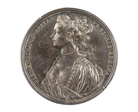 JACOBITE SILVER MEDALLION - PRINCESS CLEMENTINA ESCAPE FROM INNSBRUCK  OTTONE HAMERANI (1694 - 1764), STRUCK 1719   Obverse; 