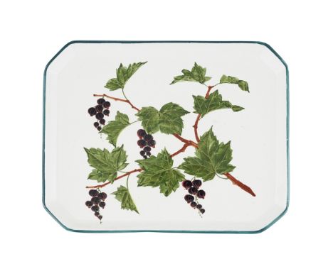 A WEMYSS WARE COMB TRAY  'BLACKCURRANTS' PATTERN, CIRCA 1900   impressed mark WEMYSS WARE/ R. H. & S., printed retailers mark