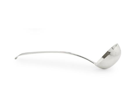 ELGIN - A SCOTTISH PROVINCIAL SOUP LADLE  THOMAS STEWART   marked TS, ELn, of Old English pattern with vacant terminal  33.5c