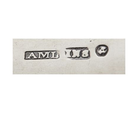INVERNESS - A SCOTTISH PROVINCIAL TODDY LADLE  ALEXANDER MCLEOD   marked AML, INS, flower, of Fiddle pattern, gothic F engrav