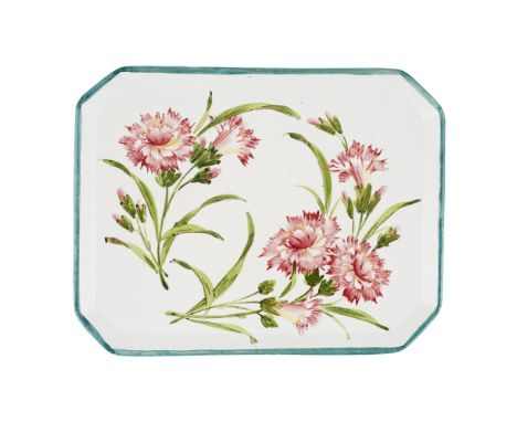 A WEMYSS WARE COMB TRAY  'CARNATIONS' PATTERN, CIRCA 1900   impressed mark WEMYSS WARE R. H. & S.  25cm across Provenance: Th
