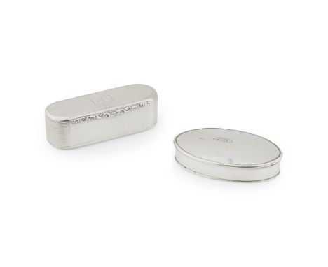A WILLIAM IV SNUFF BOX  JAMES NASMYTH, EDINBURGH 1831   or rounded rectangular form with engine decoration and crest to cover