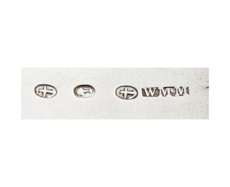 GREENOCK - A SCOTTISH PROVINCIAL TODDY LADLE  WILLIAM MCMASTER   marked anchor, oak tree, anchor, WMcM, of Fiddle pattern  16