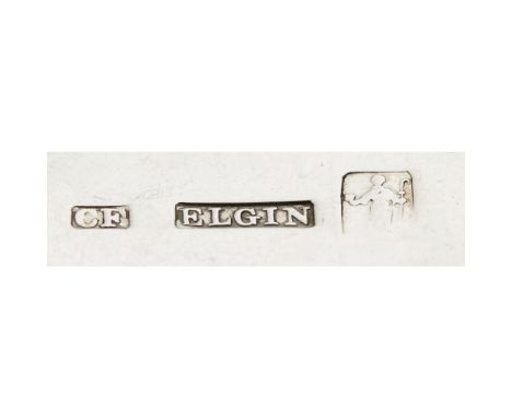 ELGIN - A SCOTTISH PROVINCIAL TODDY LADLE  CHARLES FOWLER   marked CF, ELGIN, St. Giles, of Fiddle pattern, italic ML engrave