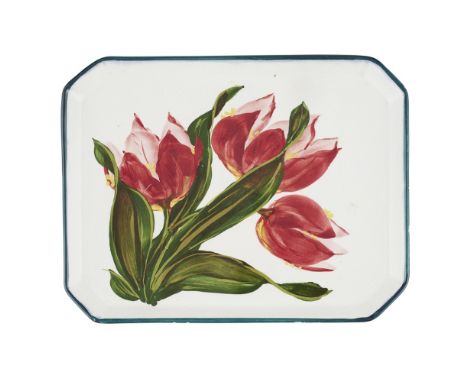 A WEMYSS WARE COMB TRAY  'TULIPS' PATTERN, CIRCA 1900   impressed mark WEMYSS WARE/ R. H. & S., printed retailer's mark T. GO