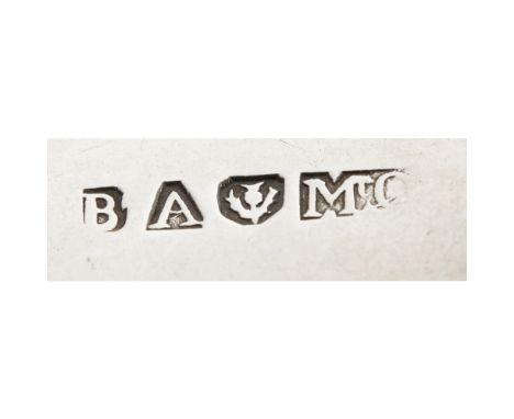 BANFF - A SCOTTISH PROVINCIAL TODDY LADLE  JOHN McQUEEN   marked BA, thistle, McQ, of Fiddle pattern, italic W engraved to te