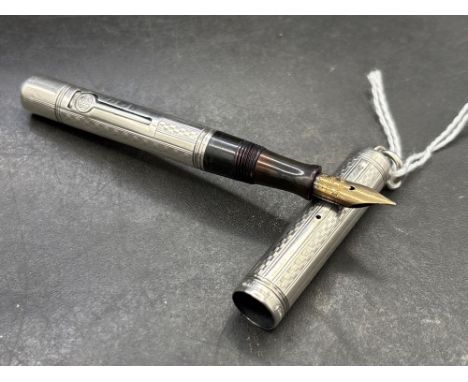 A good silver IDEAL WATERMAN fountain pen London 1924