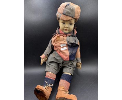 Lenci cloth doll dressed. 21 in high