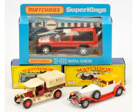 Matchbox Models of Yesteryear and Superkings, a mixed boxed group to include, (1) Superkings K-90 Matra-Rancho (2) Yesteryear