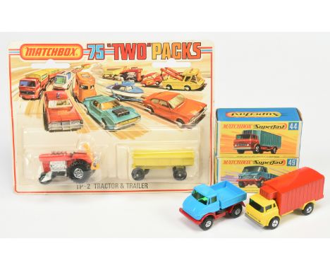 Matchbox Superfast group (1) 44a GMC Refrigerator Truck - yellow cab, red back, 4-spoke narrow wheels with black axle clips (