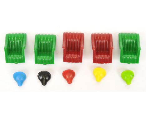 Matchbox Models of Yesteryear Y8 1914 Sunbeam Motorcycle and Milford Sidecar Colour Trial Model parts - 2 x Emerald green, 2 