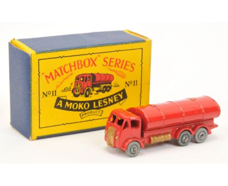 Matchbox Regular Wheels 11a ERF Esso Tanker - Stannard Code 7 - red body with gold trim &amp; large rear Esso decal, type B r