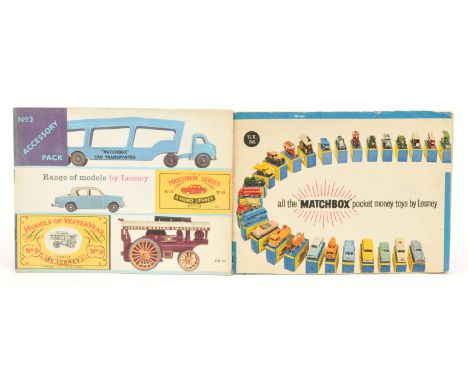 Matchbox Catalogue pair (1) 1959 full colour Catalogue with Model of Yesteryear No.9, 1-75 Series No.43 Hillman Minx and Matc