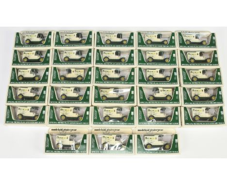 Matchbox Models of Yesteryear Unreleased Code 3 issues - Y12 1912 Ford Model T Vans "Metroplan" to include 28 x boxed &amp; n
