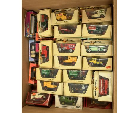 Matchbox Models of Yesteryear group of early 1970's issue cars including, Y5 1907 Peugeot, Y-5 1927 Talbot Van "Dunlop", Y-10