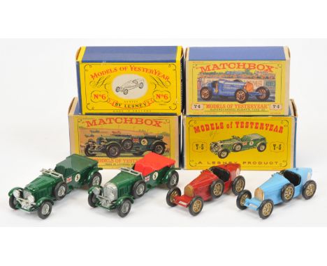 Matchbox Models of Yesteryear Group Of 4 - (1) Y5 Bentley - Green including&nbsp; radiator surround, Seats and Tonneau, racin