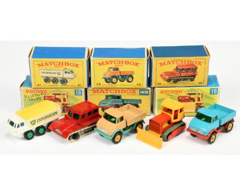 Matchbox Regular Wheels group (1) 35b Snow-Trac - red body, silver base and tow hook, black plastic rollers with white rubber