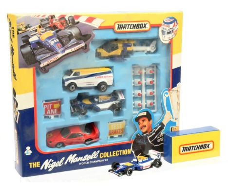 Matchbox &nbsp;"The Nigel Mansell Collection" - "World Champion 92" - to include F1 Racer, Chevy Van, Helicopter, Ferrari F40
