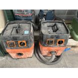 2 x Fein Dustex 25L Mobile Vacuum Cleaners - 1 with No hose