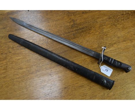 A Remington bayonet and scabbard, marked 1913-11-16, C2A