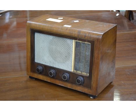 Vintage radio - A GEC 5442 walnut cased wireless radio.