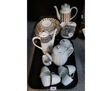 A lot comprising Royal Tuscan 'Concerto' coffee set, a Seltmann Weiden tea set, Midwinter 'Mexicana' tableware by Jessie Tate
