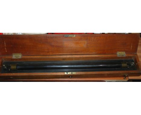 A large cased roller rule by Adie &amp; Son, Edinburgh, 60cm wide Condition Report: Available upon request
