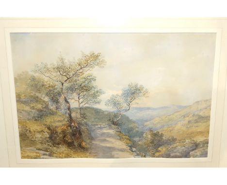 J POOLE Mountain track, signed, watercolour, 38 x 58cm Condition Report: Available upon request