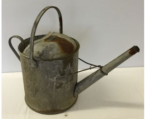 Vintage galvanised  watering can approx 40cm high.
