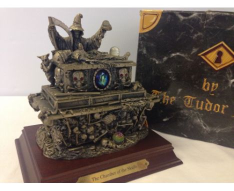 A boxed Myth and Magic pewter model 'The Chamber of Skulls' by The Tudor Mint. From the Dark Secrets collection, No. 6209, de