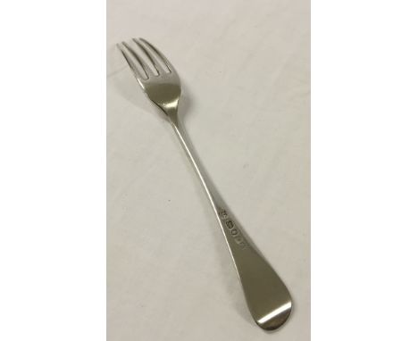 A Georgian table fork. London 1801, approx 63.1g.