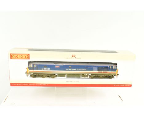 A BOXED OO GAUGE HORNBY MODEL RAILWAYS DIESEL ELECTRIC LOCOMOTIVE, Class 50 Co-Co, no. 50045 'Achilles' in revised Network So