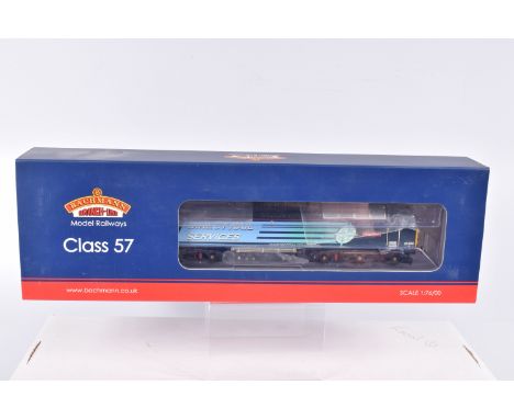 A BOXED OO GAUGE BACHMANN BRANCHLINE MODEL RAILWAYS DIESEL LOCOMOTIVE, Class 57, no. 57302 'Chad Varah' in DRS Compass Blue -