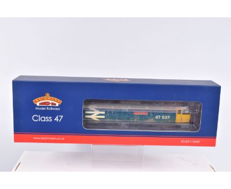 A BOXED OO GAUGE BACHMANN BRANCHLINE MODEL RAILWAYS LOCOMOTIVE, Class 47, no. 47537 'Sir Gwynedd/County of Gwynedd' in BR Blu