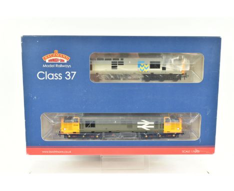 A BOXED OO GAUGE BACHMANN BRANCHLINE TWIN PACK, Class 37, no. 37905 &amp; 37906 in Railfreight Grey, Limited Edition for Kern