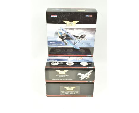 THREE BOXED LIMITED EDITION 1:48 SCALE CORGI AVIATION ARCHIVE DIECAST MODEL AIRCRAFTS, the first is a Albatros D.V LTN Friedr