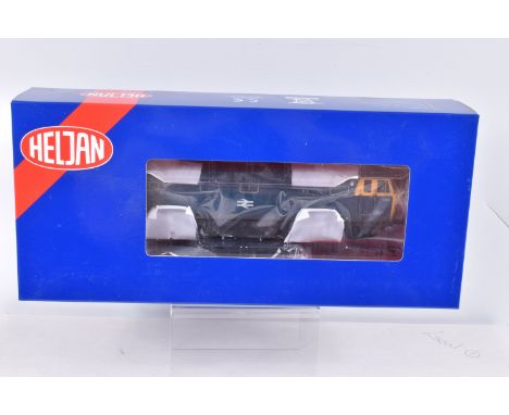 A BOXED OO GAUGE HELJAN RAILWAY MODEL LOCOMOTIVE, Class 35, 'Hymek' no. 7001 in blue with full yellow ends, Weathered, item n