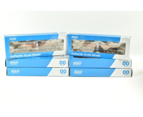 SIX BOXED OO GAUGE DAPOL WAGONS, to include two Silver Bullet NACCO livery, no. 3780 7898 042-2 - Weathered, item no. 4F-027-