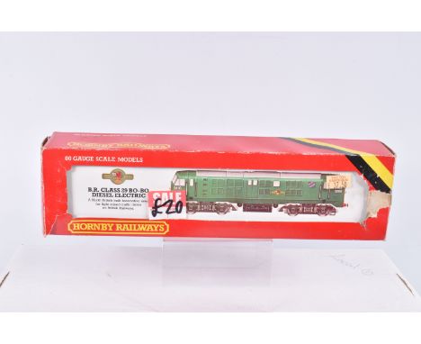 A BOXED OO GAUGE HORNBY RAILWAYS MODEL DIESEL ELECTRICE LOCOMOTIVE, Class 29, no. D6110 om BR Green, item no. R080, in good c