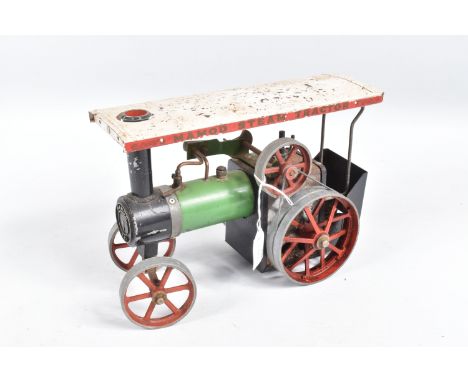 AN UNBOXED MAMOD LIVE STEAM TRACTION ENGINE, No.TE1, not tested, playworn condition and has been fired up and run but not for
