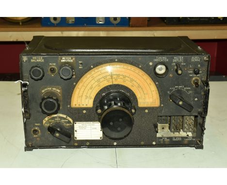 A WWII AIR MINISTRY R1155N RADIO COMMUNICATION RECEIVER, plaque present signed receiver type R.1155.N, ref no. 10D/1667, A M,