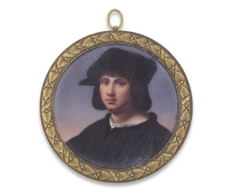Henry Bone R.A. (1755-1834)Mark Anthony (c.83-30 B.C.), wearing fur-trimmed black doublet over white chemise and black beret.