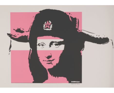 *AFTER BANKSY (b. 1974) 'Comrade Mona Lisa' 2018, serigraph screenprint on satin paper, 50cm x 71cm (unframed), with original