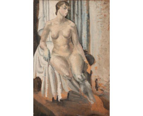 *KATHLEEN MURIEL SCALE (MURIEL HARDING-NEWMAN) (1913-2006) 'Unfinished life study' 1934, signed upper right, oil on board, 76