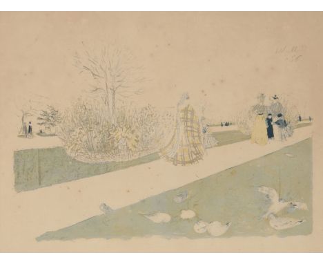 EDOUARD VUILLARD (1868-1940) 'Jardin des Tuileries' 1896, signed and numbered 'n. 56' in pencil upper right, from the edition