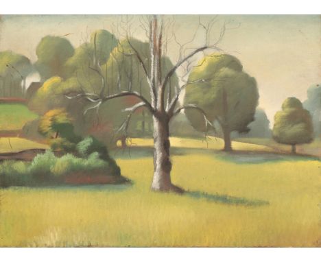 *KATHLEEN MURIEL SCALE (MURIEL HARDING-NEWMAN) (1913-2006) Landscape with trees oil on canvas, 41cm x 56cm (unframed on stret